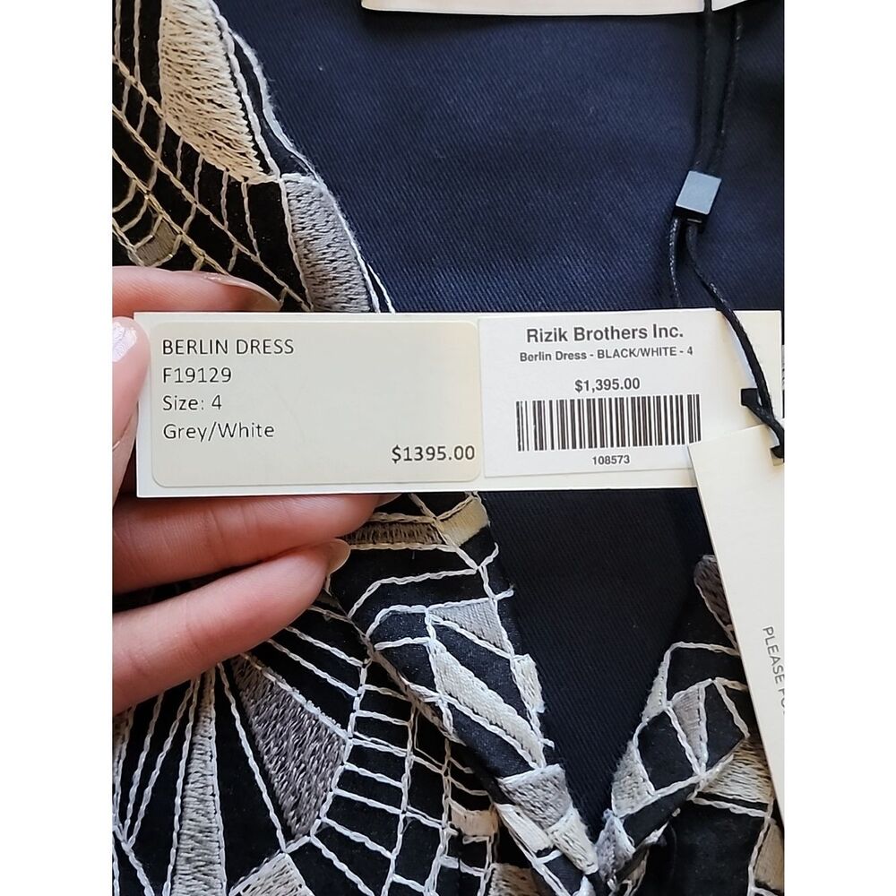 Kimora Lee Simmons Black & White Geometric Dress - Picture 7 of 7